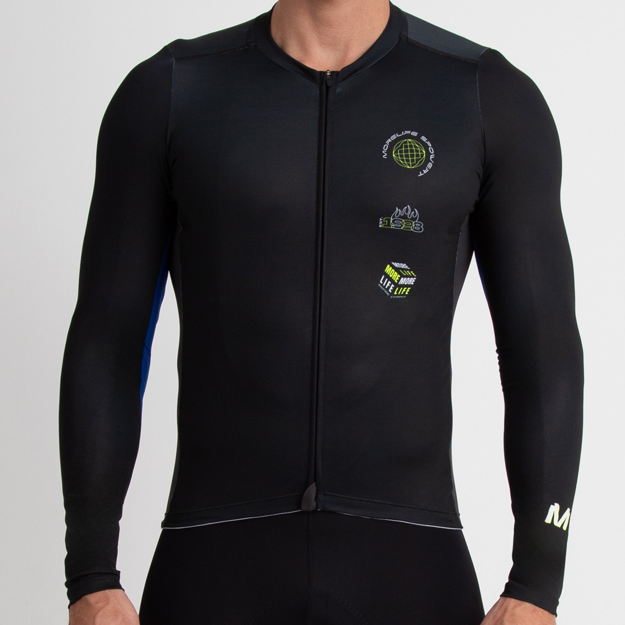 Jersey Competition Manga Larga Negro-Azul