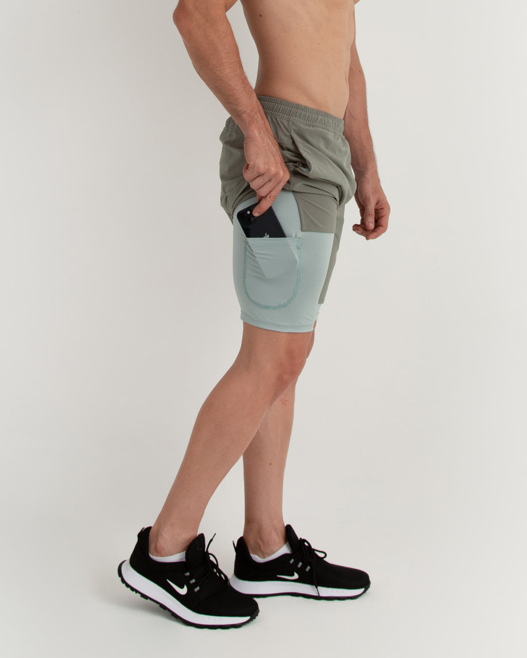 Pantaloneta con licra Verde