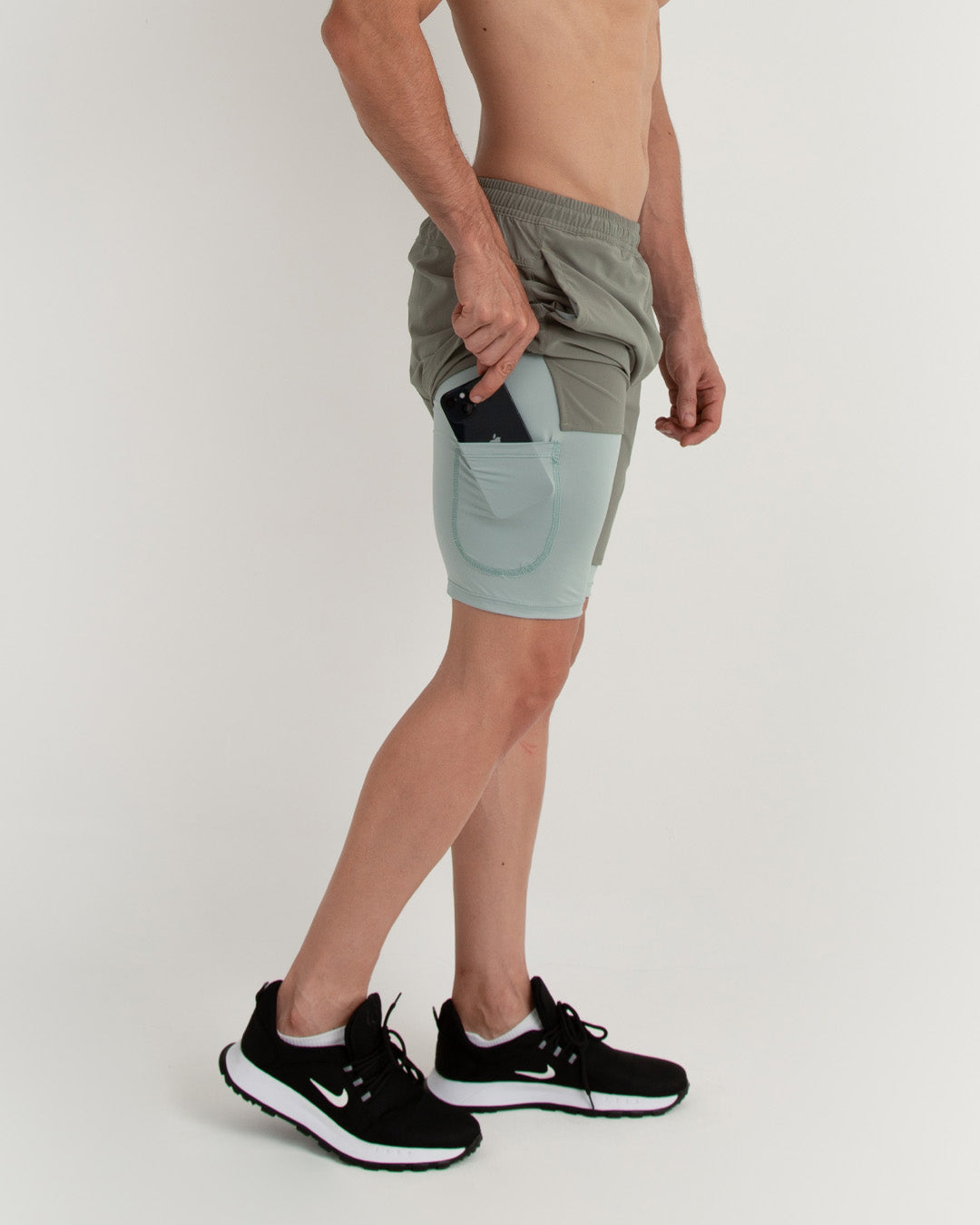 Pantaloneta con licra Verde