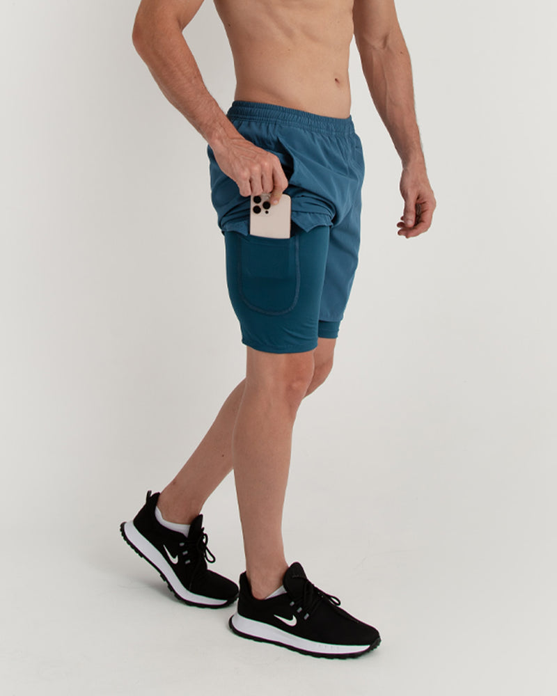 Pantaloneta con Licra Petróleo