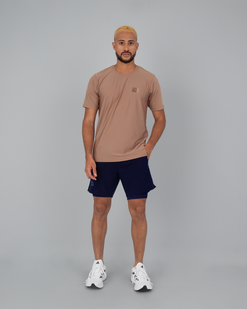 Pantaloneta con Licra Azul