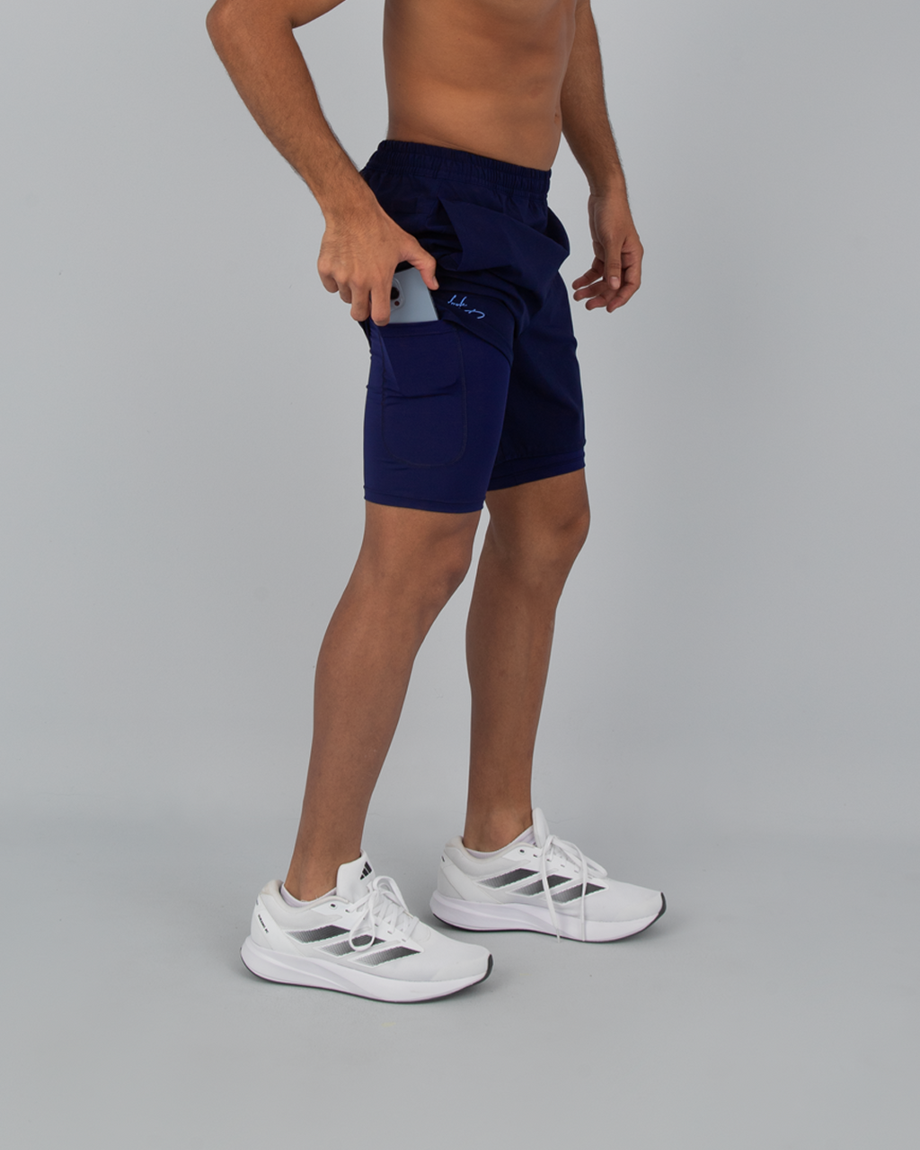 Pantaloneta con Licra Azul