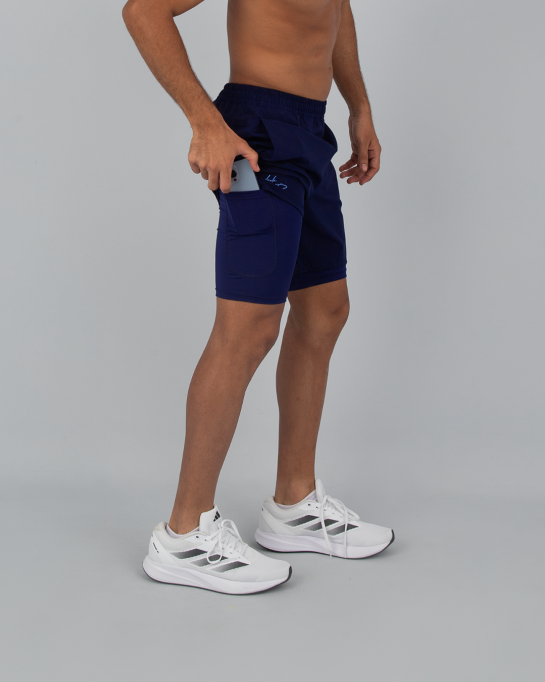 Pantaloneta con Licra Azul