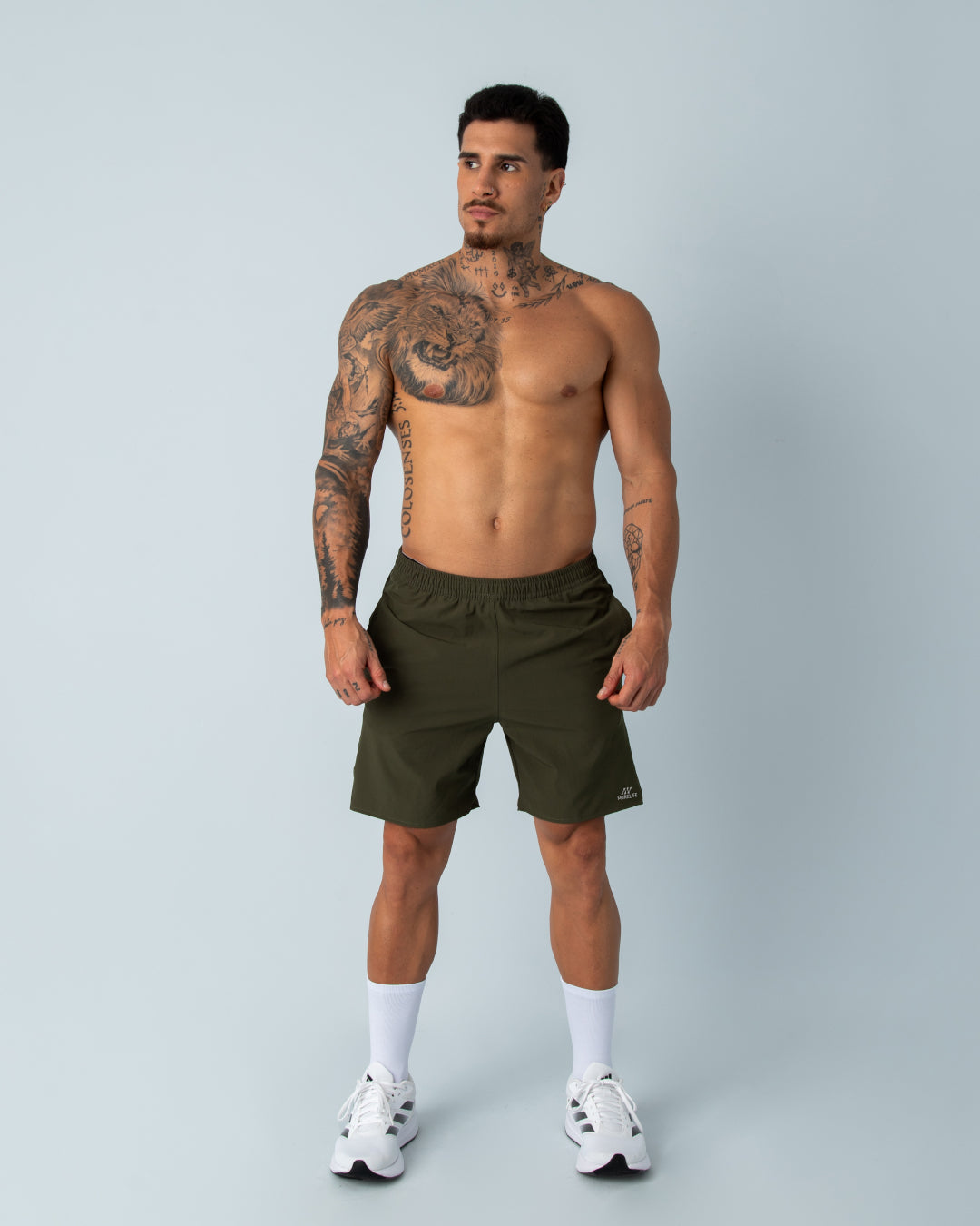 Pantaloneta con Licra Verde Militar