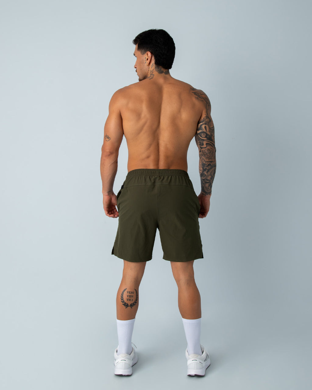 Pantaloneta con Licra Verde Militar