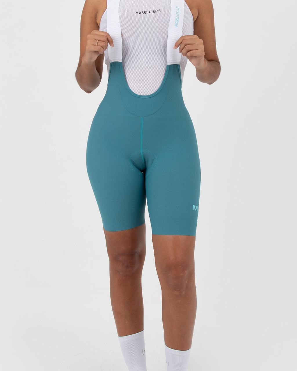 Pantaloneta De Ciclismo Velocity Pro Agua Marina